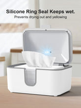 Load image into Gallery viewer, MOMYEASY Baby Wipe Warmer, Surround Even Heating Baby Wet Wipes Dispenser, Diaper Wipe Warmer with Temperature Display and Night Light