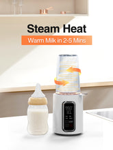 Load image into Gallery viewer, MOMYEASY Bottle Warmer, 2 Min Fast Baby Bottle Warmer for Breastmilk Formula and Baby Food, Steam Heating Bottle Warmer for All Bottles, Accurate Temperature Control with Timer, Auto Shut-Off