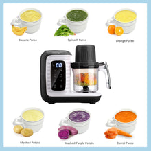 Load image into Gallery viewer, Baby Food Maker, Baby Steam Cooker and Puree Blender, Multifunction Baby Food Processor Chopper Grinder, Baby Food Warmer Mills Machine with Bottle Warmer, Touch Control Panel&Self Cleans